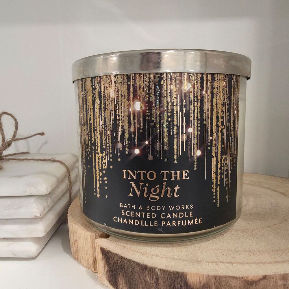 New Into the Night 3 Wick Bath and Body works Candle